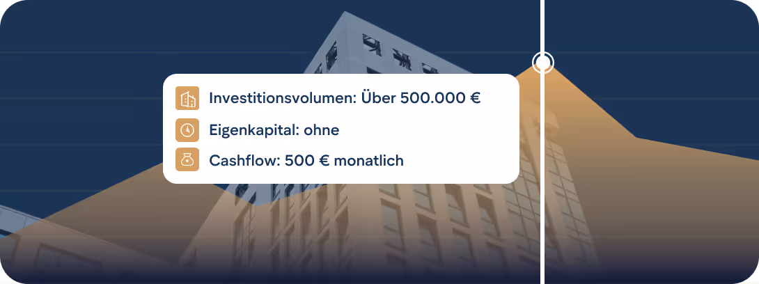 Cem: Investitionsvolumen über 500.000 Euro; Eigenkapital ohne; Cashflow 500 Euro monatlich.